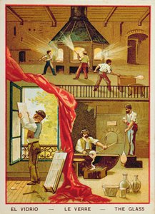Szkło, ilustracja z książki dla dzieci autorstwa French School