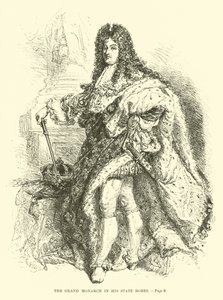 Wielki Monarcha w swoich szatach państwowych autorstwa French School