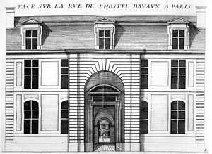 Hotel dAvaux, rue du Temple, Paryż autorstwa French School