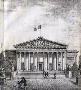 Dom Deputowanych - „Alfabet Malowniczy des Monumens de Paris” ok. 1840 (rycina) autorstwa French School