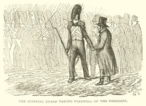 Die kaiserliche Garde verabschiedet sich von den Parisern (Gravur) von French School
