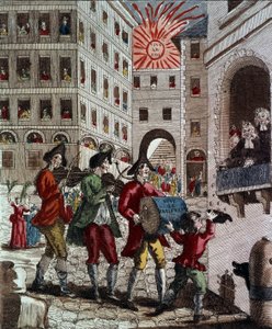 Radość Ludu Francuskiego, świętowanie króla i odwołanie parlamentu we wrześniu 1788 r. autorstwa French School