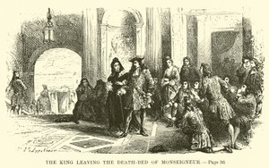 Król opuszcza łoże śmierci Monseigneur autorstwa French School