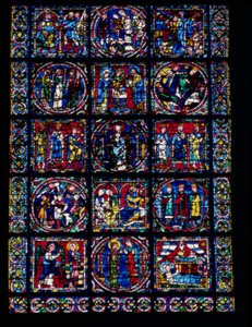 Życie Chrystusa, cykl Nowego Testamentu, dolna połowa okna, ok.1145-50 autorstwa French School
