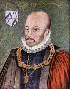 Pan Montaigne - według obrazu zachowanego w Musée Condé de Chantilly autorstwa French School