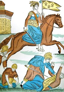 Pokojówka orleańska, c.1820 (kolor lito) autorstwa French School