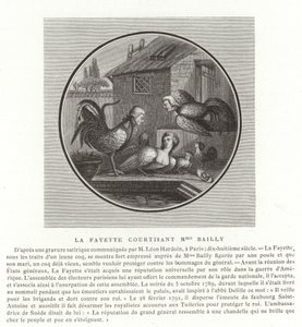 Markiz de Lafayette zaloty Madame Bailly autorstwa French School