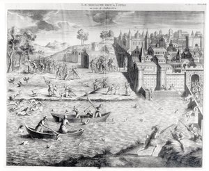 Masakra hugenotów w Tours w 1562 r. autorstwa French School