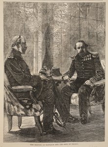 Spotkanie Napoleona z królem pruskim, wrzesień 1870, ilustracja z Cassells History of the War between France and Germany, 1870-1871 autorstwa French School