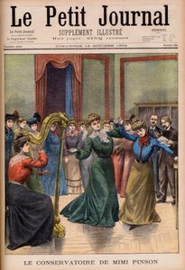 Szkoła muzyki i tańca Mimi Pinson. Konserwatorium Mimi Pinson. Ilustracja do Le petit Journal autorstwa French School