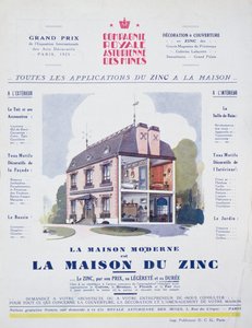 Dom Nowoczesny to Dom Cynkowy, reklama magazynu LArt Menager, maj 1927 autorstwa French School