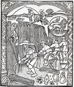 Miesiąc sierpień, z kalendarza pasterskiego, 1496 autorstwa French School