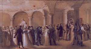 Perystyl w Theatre Francais, ok. 1822 r. autorstwa French School