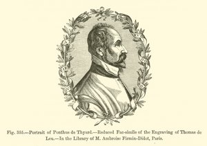 Portret Pontusa de Tyard (rycina) autorstwa French School