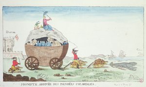 Szybkie przybycie towarów kolonialnych, 1807 autorstwa French School