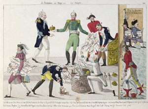 Odbudowa Cesarstwa Francuskiego podzielonego po Waterloo, 1815 r autorstwa French School