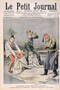 Odrodzenie się materii krajów Wschodu i Bałkanów, ilustracja na okładce z Le Petit Journal, 18.10.1908 (kolorystyka)