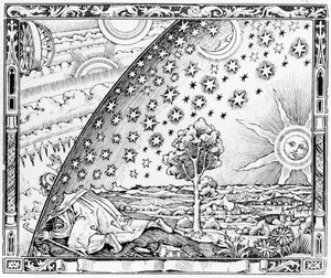The Scientist Leaving the World, w stylu ok. 1520, z Latmosphere meteorologie populaire, wyd. Paryż, 1888 autorstwa French School