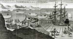 Statek zawierający przymierze z Eskimosami, z "Histoire de l