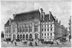 Sorbona została odnowiona w 1887 roku, od rue des Ecoles. autorstwa French School