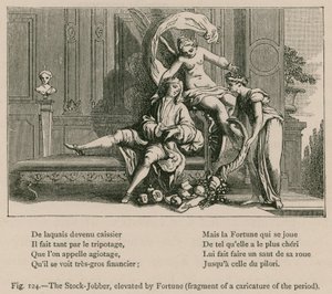 Stock-Jobber, podniesiony przez Fortunę (fragment karykatury epoki) autorstwa French School