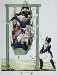 Huśtawka, karykatura Napoleona (1769-1821), ok.1814 autorstwa French School
