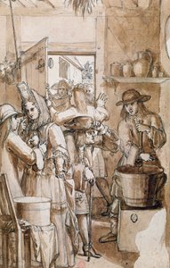 Theriac Seller (wc na papierze) autorstwa French School