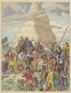 Wieża Babel (kolor lito) autorstwa French School