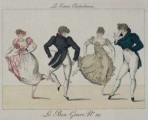 Trenis Quadrille, płyta 19 z gatunku Le Bon, 1805 autorstwa French School