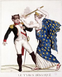 Tyran bez masek - w „”Napoleon I, karykatury, kolekcja atrap”, ok. 1930 r. 1814. autorstwa French School