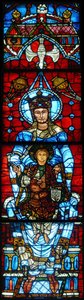 Dziewica z Dzieciątkiem: okno Notre Dame de la Belle Verriere autorstwa French School