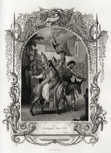 Antypapież Jan XVI (997 do 998). Grawer ilustrujący Histoire des Popes Maurice Lachatre (1814-1900), Librairie du Progres, Paryż. autorstwa French School