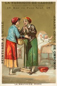 Zła matka (chromolitho) autorstwa French School