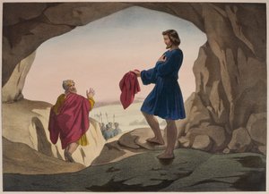 Zakrwawiony płaszcz Józefa, ilustracja z katechizmu LHistoire Sainte, wyd. Charles Delagrave, Paryż, koniec XIX wieku autorstwa French School