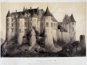 Zamek Luynes - Litografia autorstwa French School