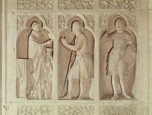 Komunia rycerska, detal od zachodniego krańca nawy, 1245-57 autorstwa French School