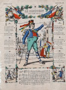 Poborowy roku 1810 pieśni francuskiej XIX wieku. autorstwa French School