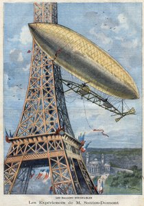 Doświadczenia w sterowcu balonowym Pana Alberto Santos-Dumonta (Santos Dumont autorstwa French School