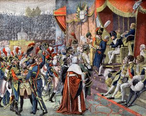 Pierwsze rozdanie Krzyży Legii Honorowej w 1804 r. w „Le Petit Journal” autorstwa French School