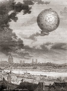 Pierwszy lot balonem bez uwięzi, przez Jean-François Pilâtre de Rozier i markiza d