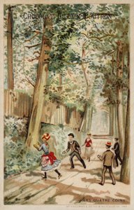 Cztery rogi (chromolitho) autorstwa French School