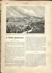Ogólny wygląd obozu przed Nazaretem na podstawie szkicu M. Mougeot., Le Pèlerin autorstwa French School