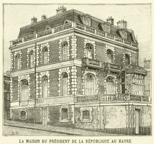 Dom Prezydenta Francji w Le Havre (rycina) autorstwa French School
