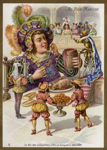Król Lilliputów urządza bankiet dla Guliwera (chromolitho) autorstwa French School