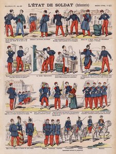 Życie żołnierza francuskiej piechoty (kolor lito) autorstwa French School