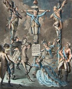 Nowa kalwaria, Ludwik XVI postawił na krzyżu bunty - 2. i 3. Monsieur (Ludwik Stanisław Ksawery, hrabia Prowansji (1755-1824), Ludwik XVIII) i hrabia Artois (Charles Philippe (1757-1836) Karol X), bracia króla, opierając się dekretami autorstwa French School