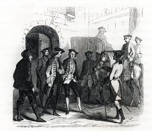 Więźniowie z Vincennes zostali przeniesieni do więzienia Bastylii w 1784 r. – (rycina) 1846 r. autorstwa French School