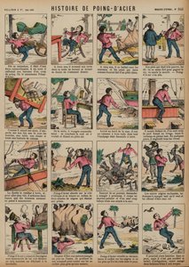 Historia Stalowej Pięści (kolorowy grawerunek) autorstwa French School