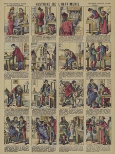Historia druku (litografia kolorowa) autorstwa French School