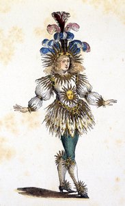 Król Słońca w kostiumie teatralnym. sd. XVIII wiek autorstwa French School